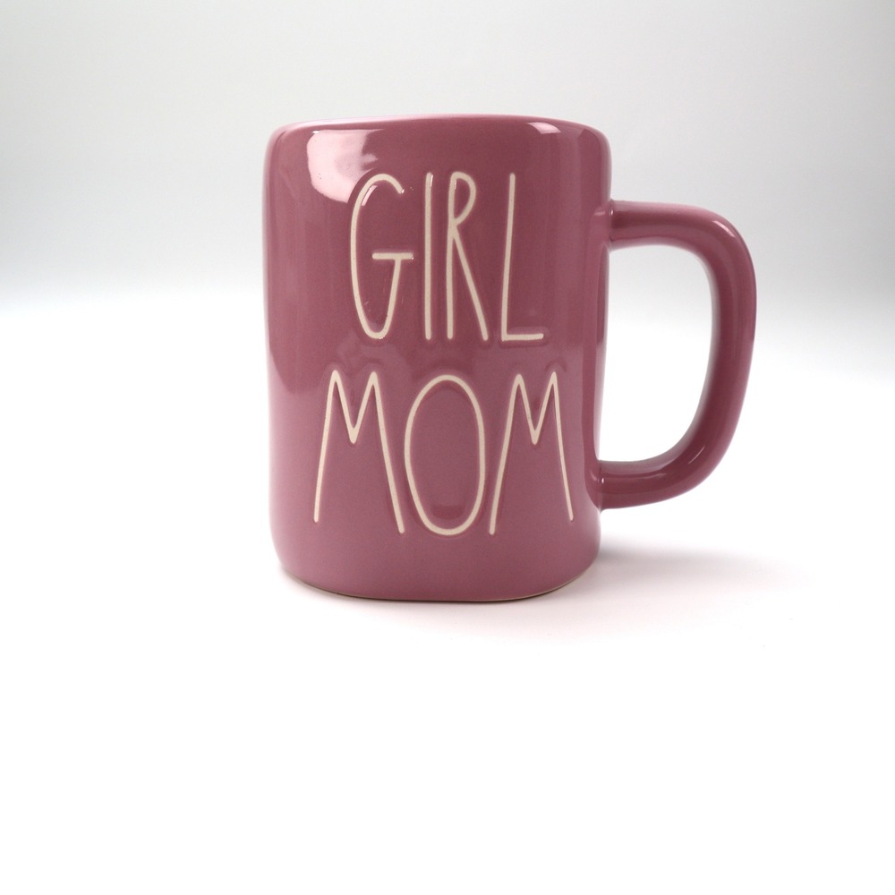 Rae Dunn Girl Mom Mug Artisan Collection Magenta Ceramic Coffee Cup